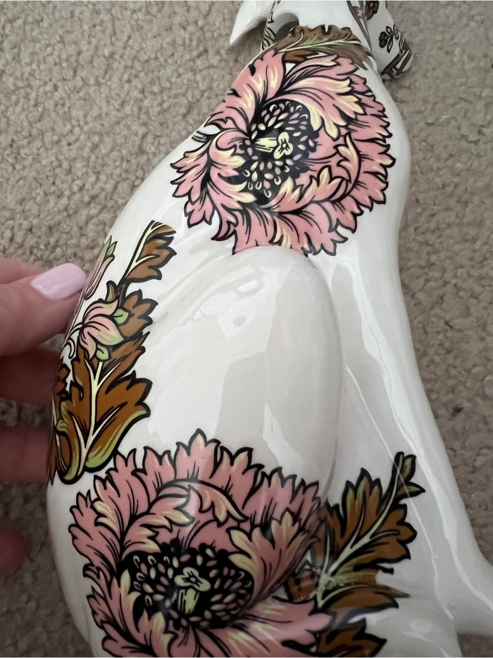 Anthropologie Floral Whippet Dog Vase - Picture 8 of 11